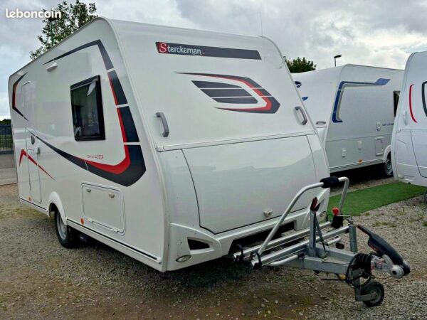 Caravane sterckeman 420 cp comfort - lit dinette - auvent gonflable - deplace caravane - porte velos - 2022