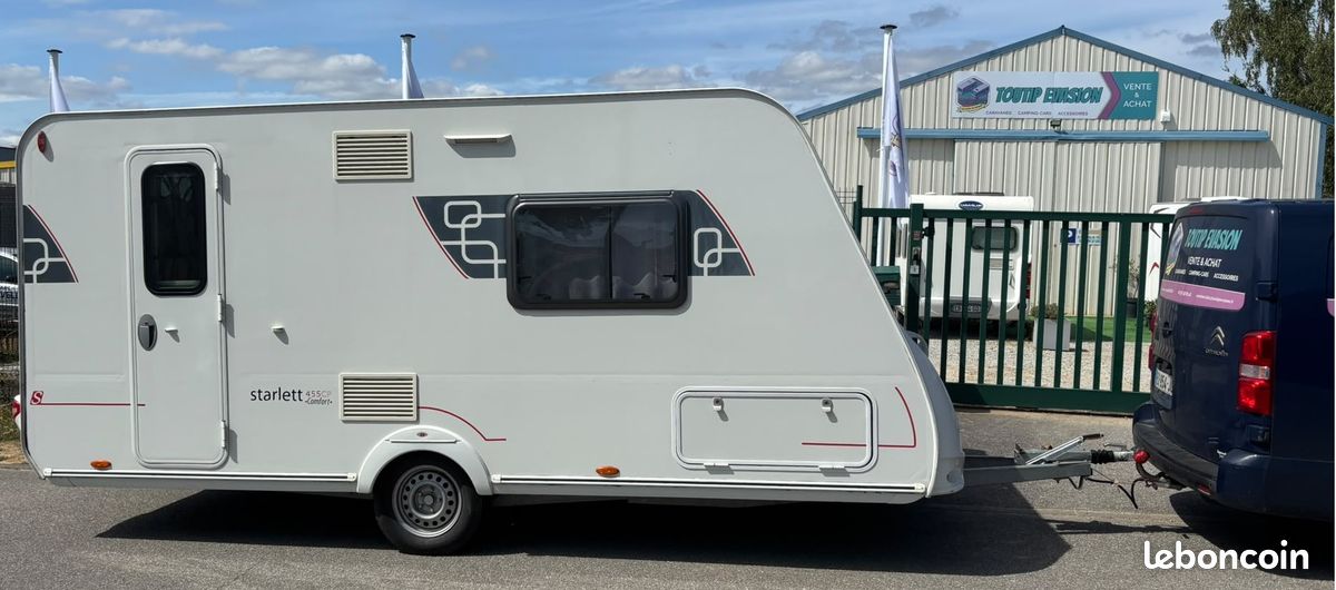 Sterckeman starlett 455 cp – 2015 – grand lit central 160 cm – ptac 1 200 kg – auvent – grand frigo trimix – Image 2