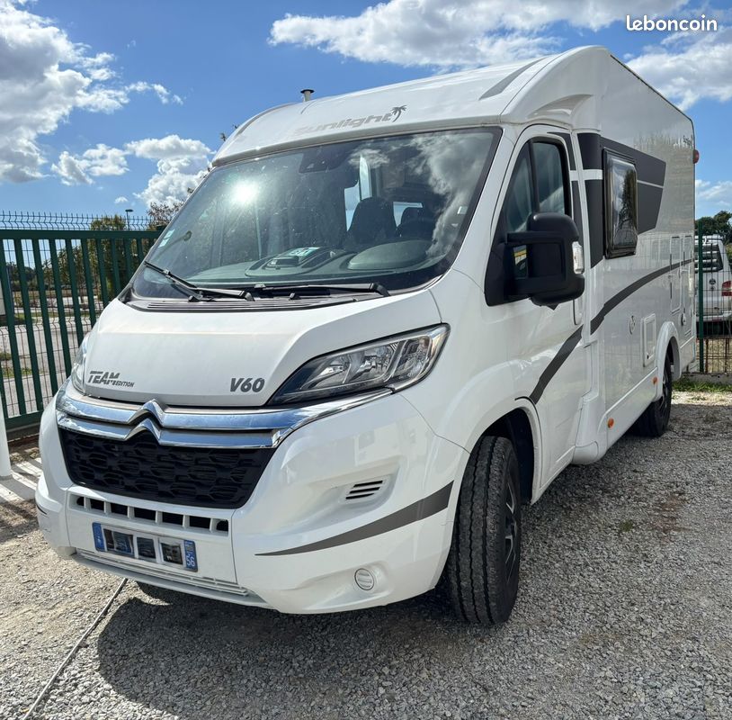 Camping car sunlight v60 mjet 120 ch compact - porteur citroen - longueur 5m95 - store flama - 20000km - 2020 – Image 12